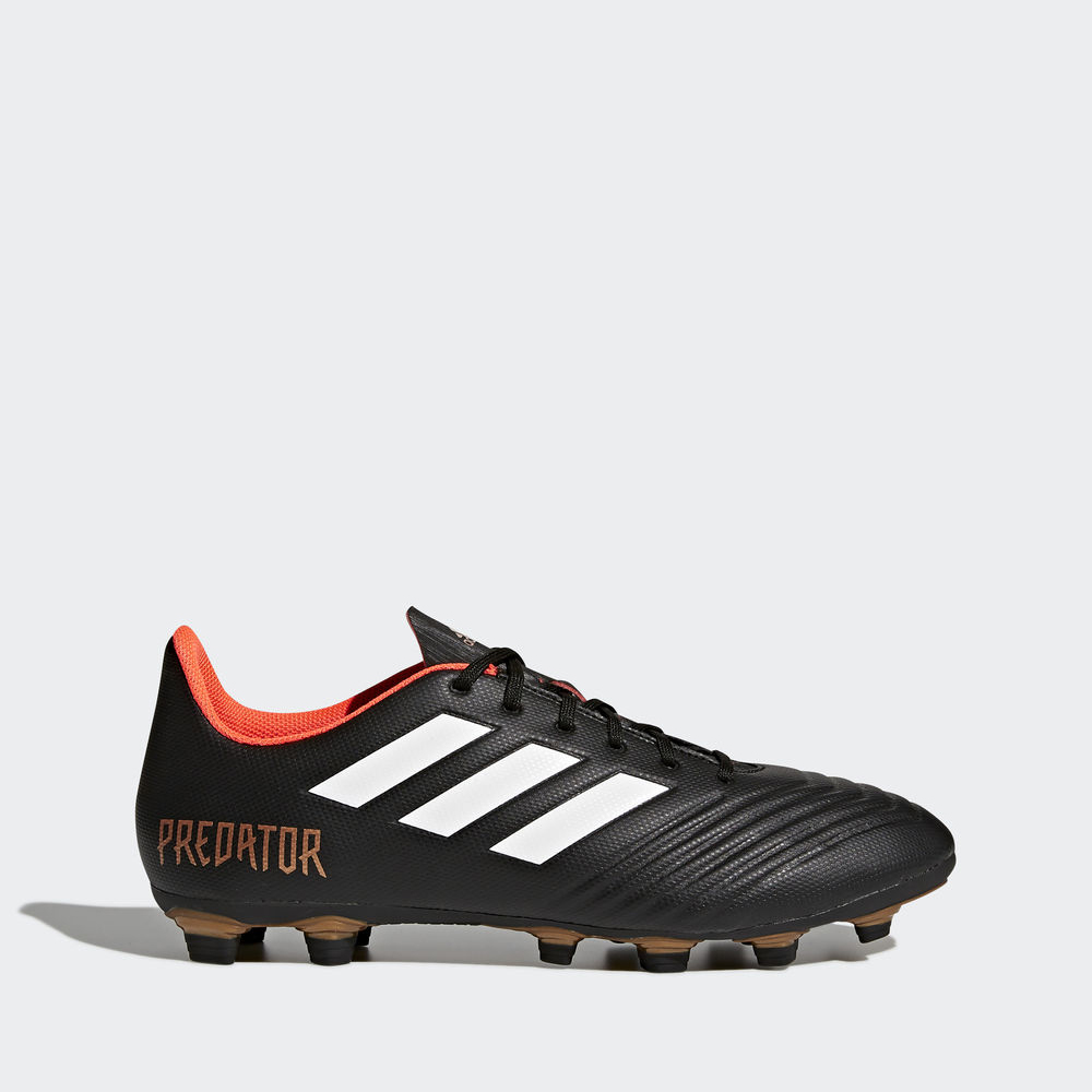 Adidas Predator 18.4 Flexible Ground - ποδοσφαιρικα παπουτσια ανδρικα - Μαυρα/Ασπρα/Κοκκινα,Μέγεθος: